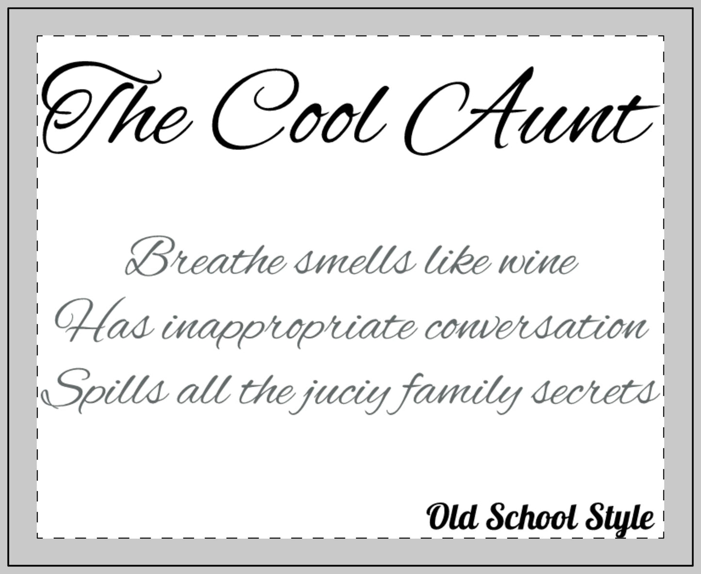 Cool Aunt Glass Candle - Gift for Aunts, Funny Home Decor, Unique Birthday Gift, Family Gatherings, Wine Lover Decoration