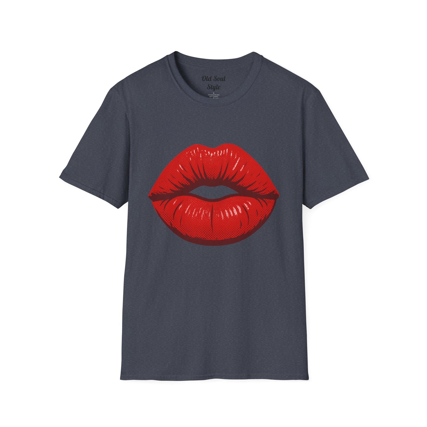 Bold Red Kissing Lips T-Shirt — "Be Fun, Be Bold"