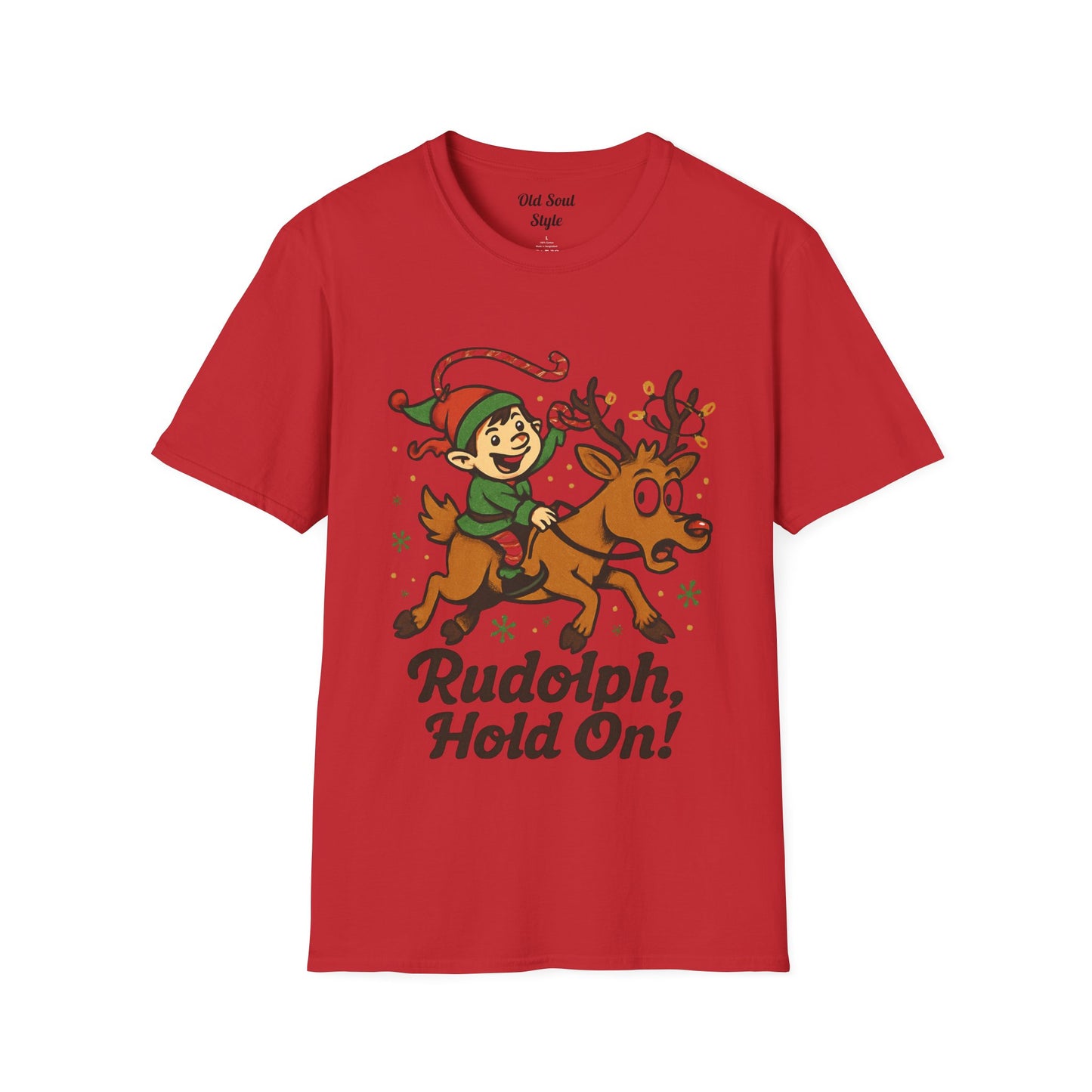 Rudolph Red Nose Reindeer Christmas T-Shirt — Lightweight Aussie Summer Tee