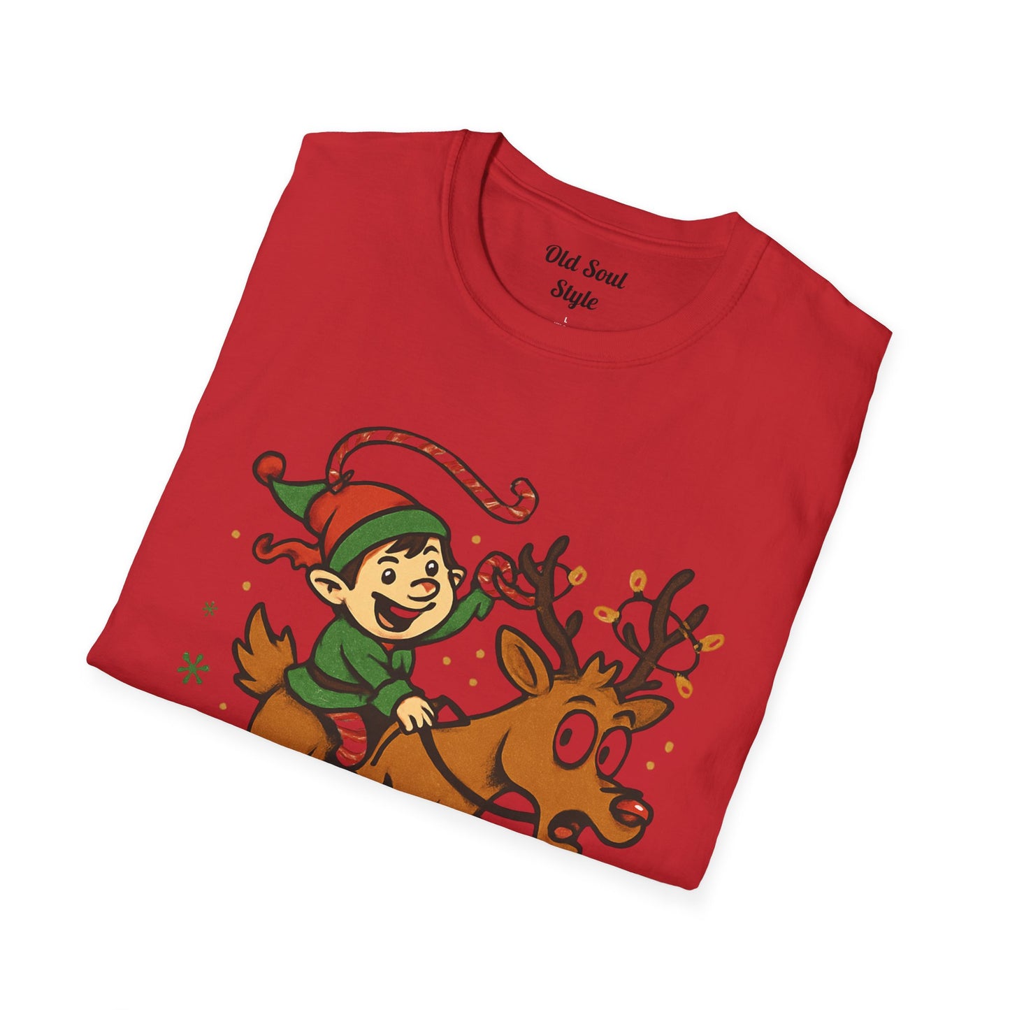 Rudolph Red Nose Reindeer Christmas T-Shirt — Lightweight Aussie Summer Tee
