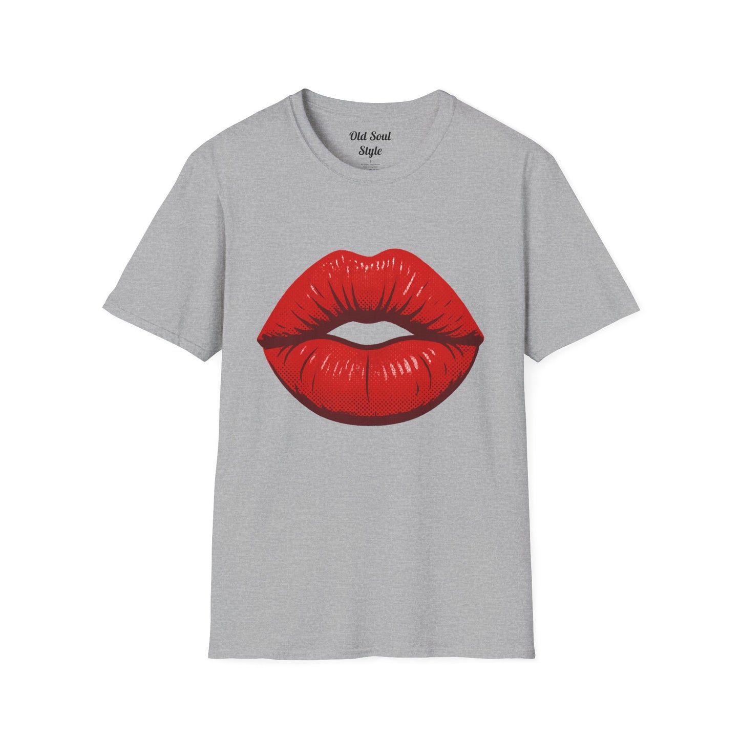 Bold Red Kissing Lips T-Shirt — "Be Fun, Be Bold"