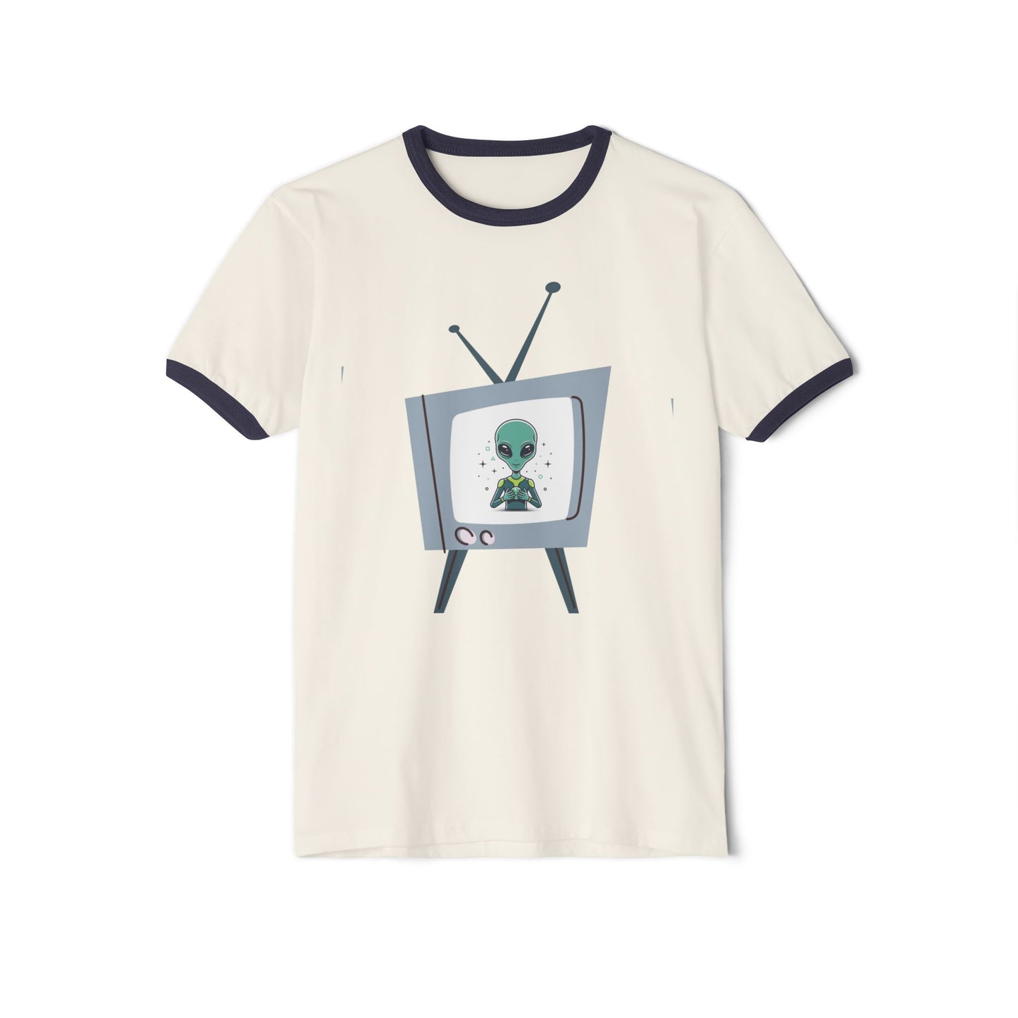 Retro Alien TV Ringer T-Shirt