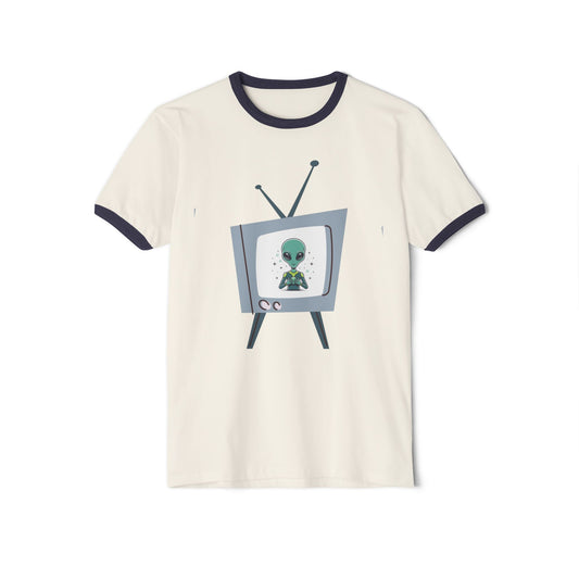Retro Alien TV Ringer T-Shirt