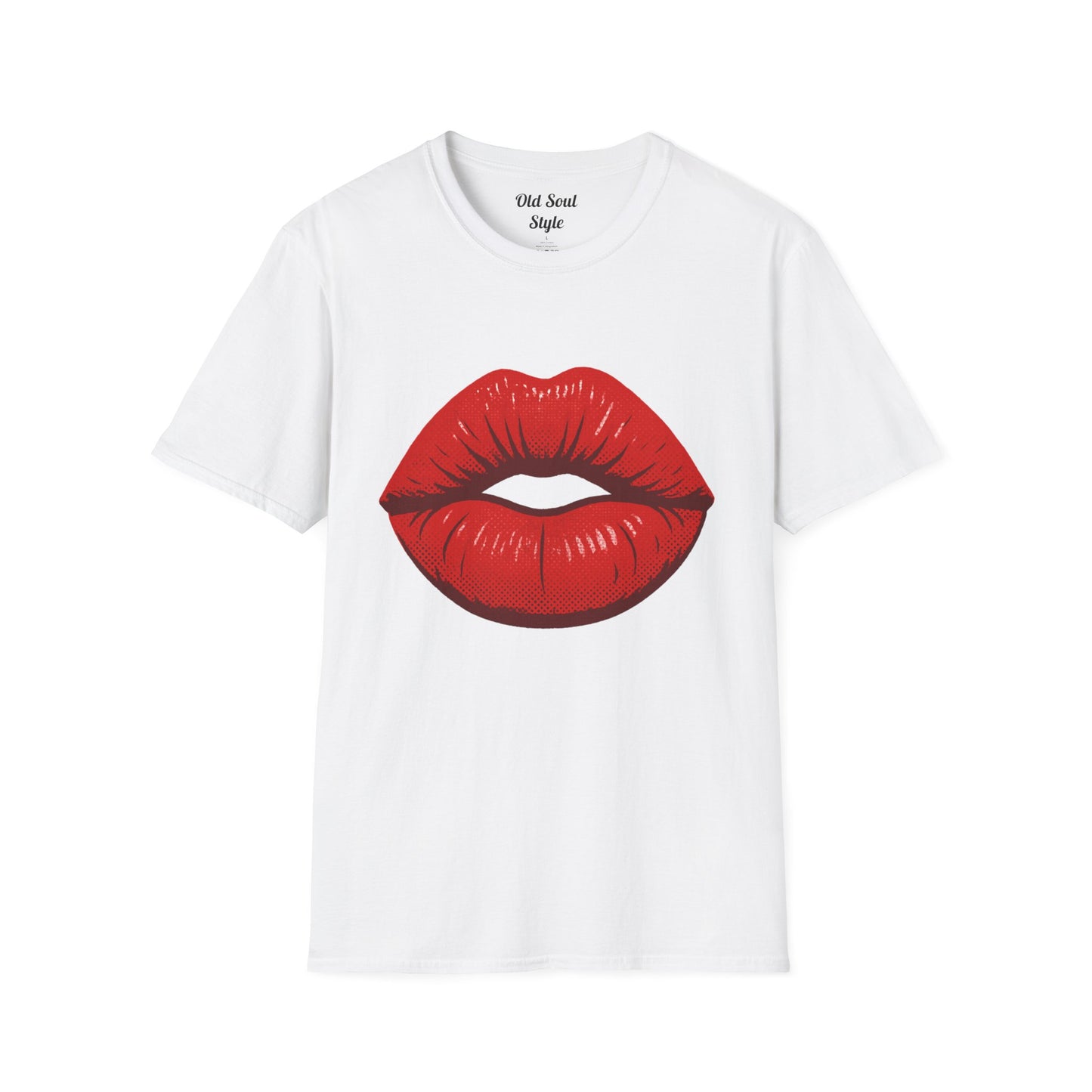 Bold Red Kissing Lips T-Shirt — "Be Fun, Be Bold"