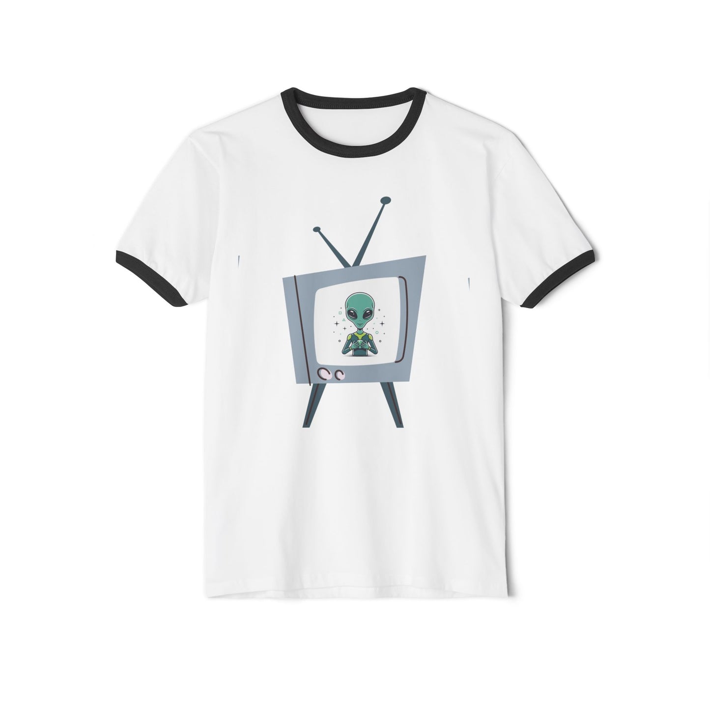 Retro Alien TV Ringer T-Shirt