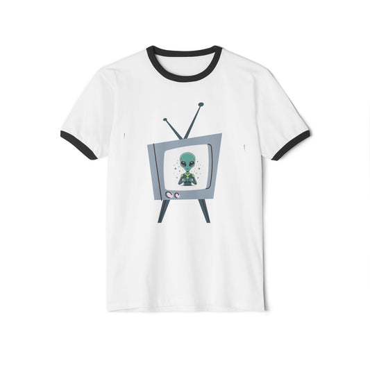 Retro Alien TV Ringer T-Shirt