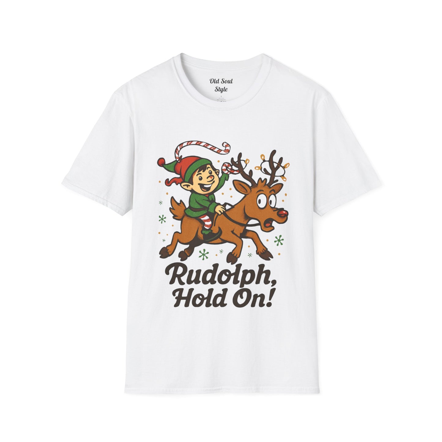 Rudolph Red Nose Reindeer Christmas T-Shirt — Lightweight Aussie Summer Tee