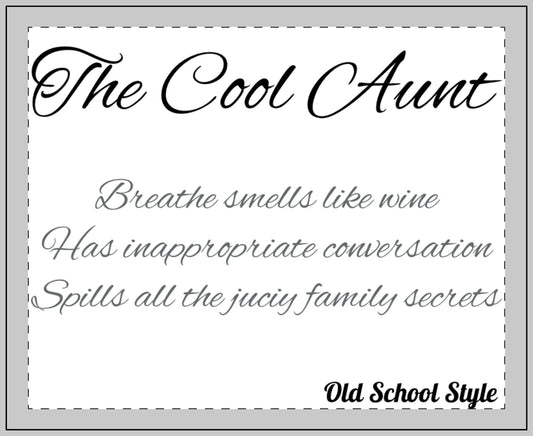 Cool Aunt Glass Candle - Gift for Aunts, Funny Home Decor, Unique Birthday Gift, Family Gatherings, Wine Lover Decoration